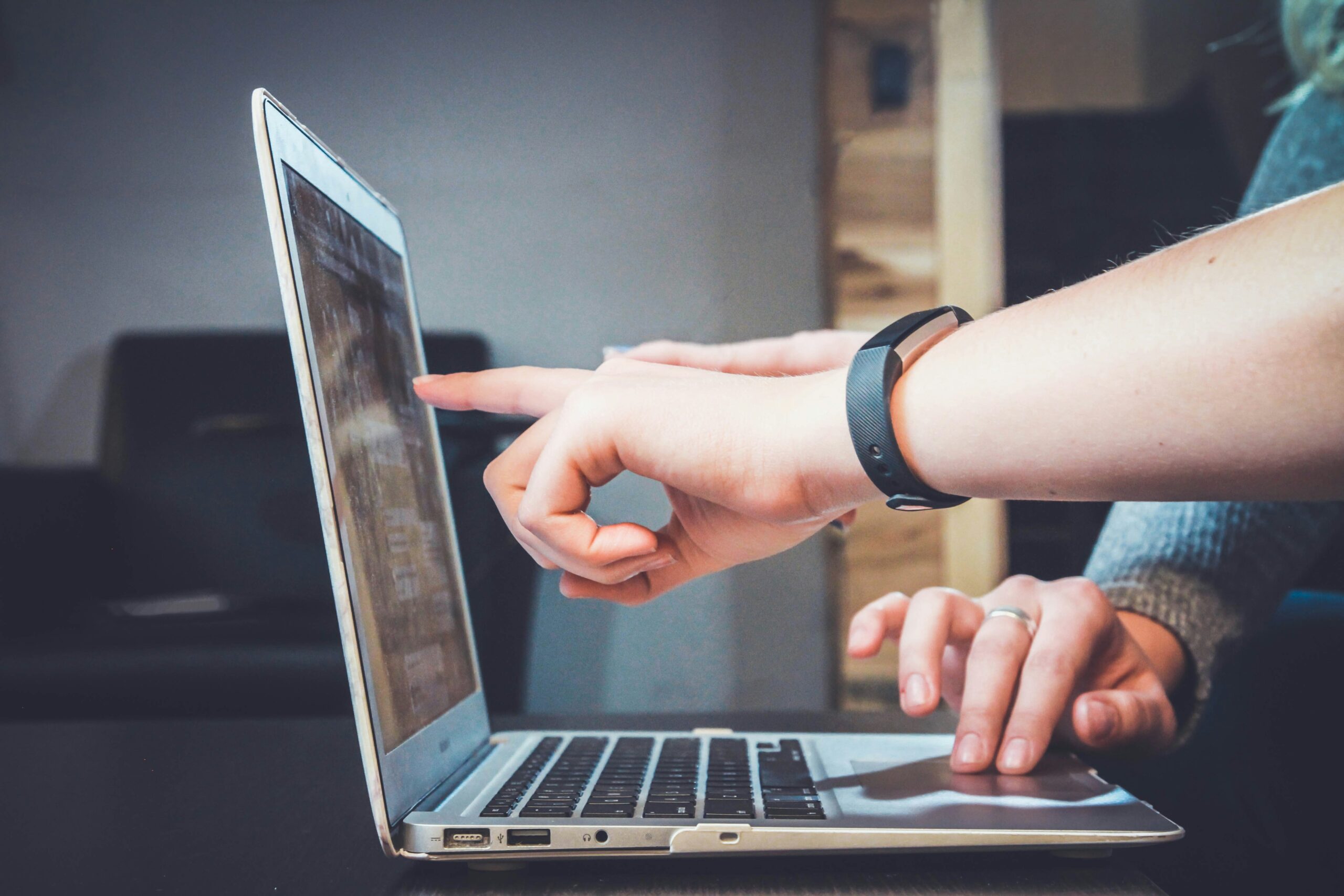 Reviewing a financial plan on a laptop